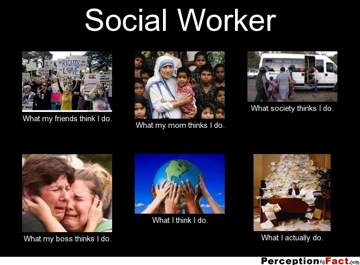 Social Worker What People Think I Do What I Really Do Perception Vs Fact