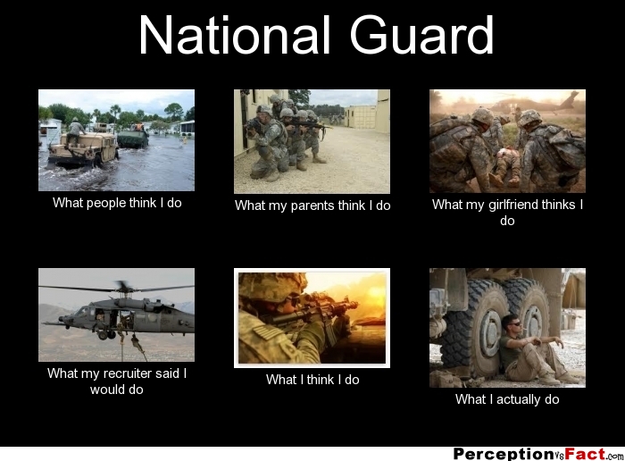 National Guard... - What people think I do, what I really do ...