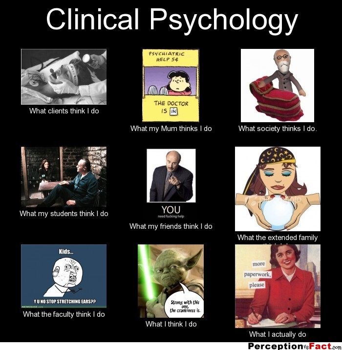Clinical Psychology... - What people think I do, what I really do ...