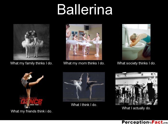 Ballerina... - What people think I do, what I really do - Perception Vs ...