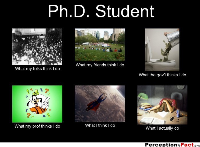 Ph.D. Student... - What people think I do, what I really do ...