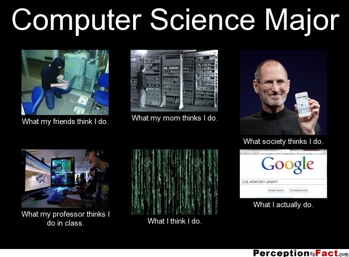 Computer Science Major... - What people think I do, what I really do ...