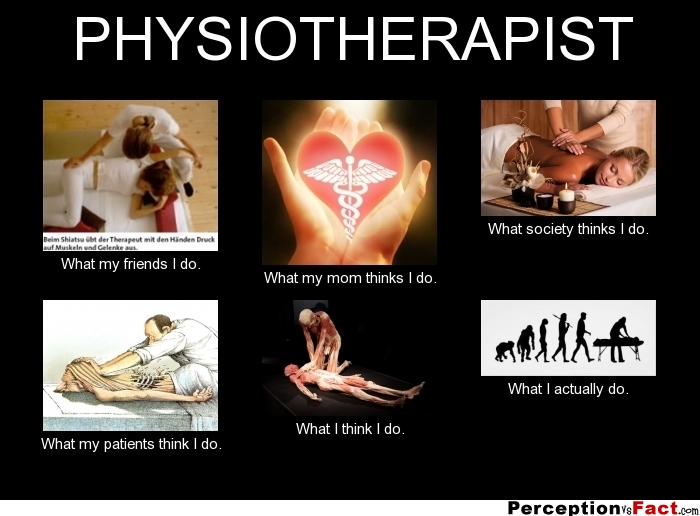 Physiotherapist What People Think I Do What I Really Do Perception Vs Fact