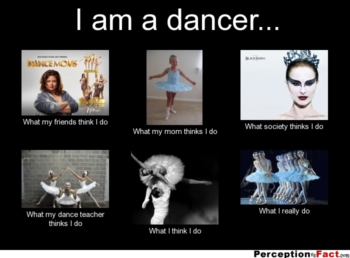 I am a dancer...... - What people think I do, what I really do ...