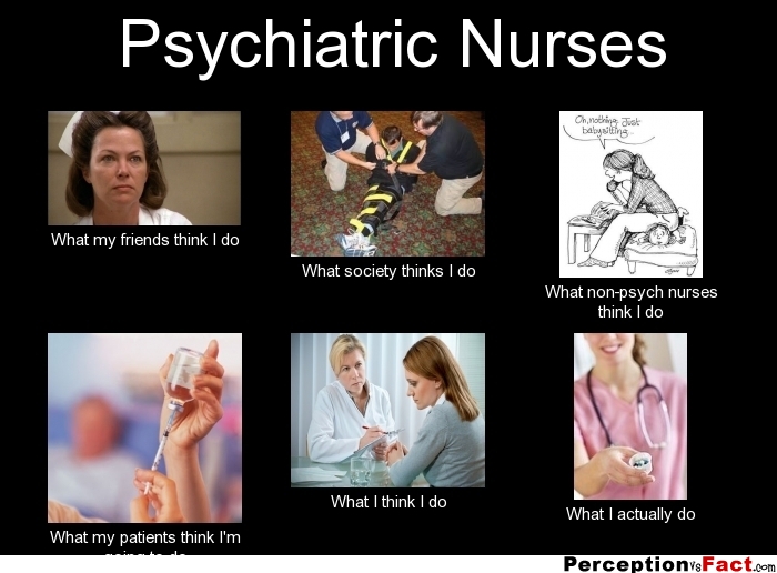 Psychiatric Nurses What People Think I Do What I Really Do 