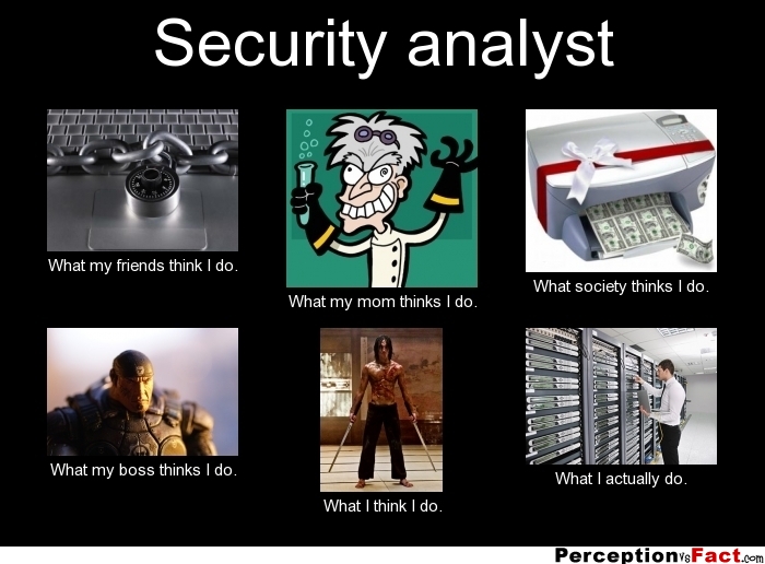 Security analyst... - What people think I do, what I ...