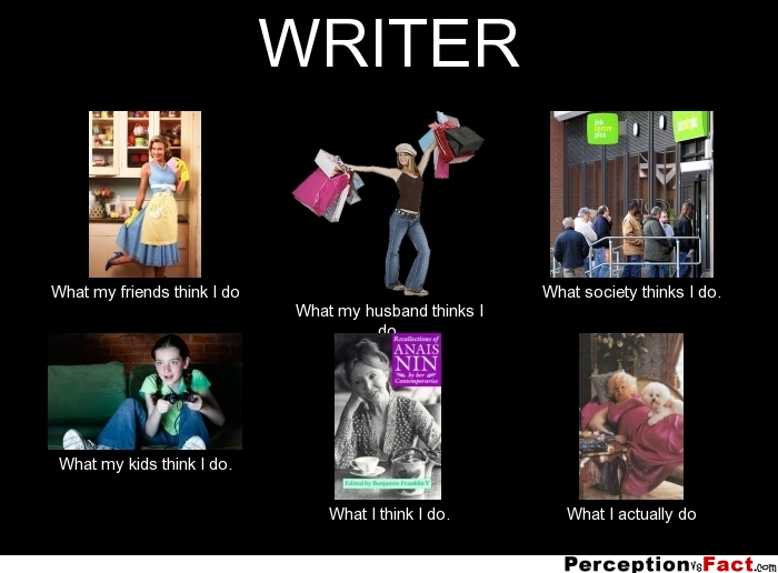 WRITER... - What people think I do, what I really do - Perception Vs Fact