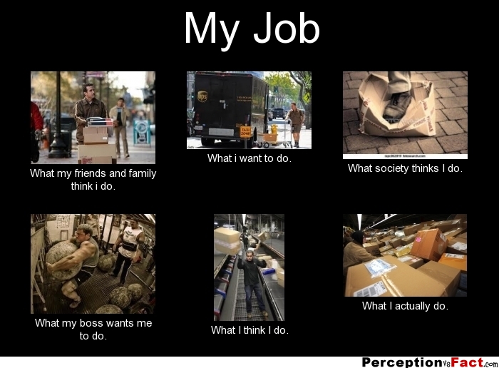 My Job... - What people think I do, what I really do - Perception Vs Fact